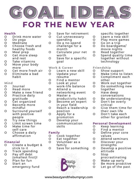 47 New Year Goals That Will Inspire You .